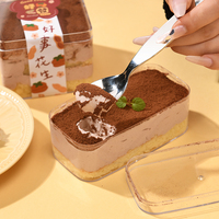 En stock Mousse gâteau Tiramisu Chocolat Cookie Gâteau Boulangerie Transparence PS Matériaux Boîte Vente en gros