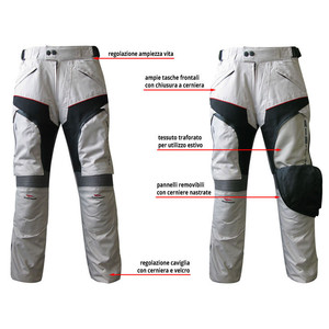 Pantalones de moto Befast Multiforce con sistema de aire gris 4XL - Product Image 4