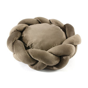 Jema-Lit rond tricoté pour chat, en coton, coussin pour animal domestique, lit pour chien, nid pour chat avec fond antidérapant - Product Image 2