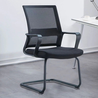 Chaise visiteur ergonomique la plus populaire Silla Escritorio pour le personnel Formation Salle de conférence Invité Chaise de bureau en maille sans roues