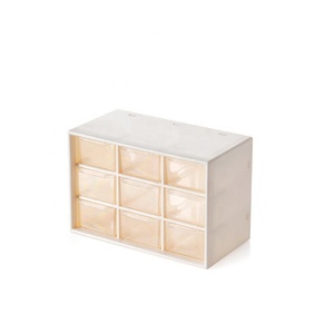Desktop <b>Storage</b> Box Makeup Jewelry <b>Drawer</b> Pearl Beads 9 Grids <b>Storage</b> Boxes <b>Plastic</b> Cosmetic Earrings Makeup Container Organizer - Product Image 1