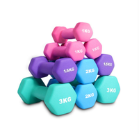 Haltères en néoprène et vinyle de 1 kg/2 kg/3 kg/4 kg pour la musculation