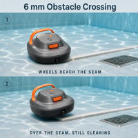 Robot nettoyeur de piscine automatique sans fil pour piscines hors sol et enterrées à fond plat, 120 m², 3,7 kg, démarrage à un bouton