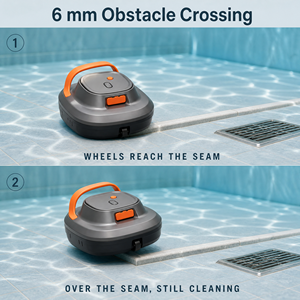 <span class=keywords><strong>Robot</strong></span> nettoyeur de <span class=keywords><strong>piscine</strong></span> automatique sans fil pour piscines hors sol et enterrées à fond plat, 120 m², 3,7 kg, démarrage à un bouton - Product Image 2