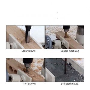 Đồ nội thất bằng gỗ Đồ chơi chế biến gỗ vuông Lỗ mộng và Mộng mở Bảng Máy vuông lỗ khoan và khía máy - Product Image 5