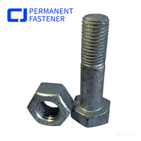 Baut Struktural Baja Paduan Kepala Heksagonal Galvanis Celup Panas M24 X 95mm ASTM A325M