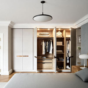 Armoire de chambre BALOM sur mesure pour toute la maison, unité d'angle en bois, penderie, placards, 7 portes pour vêtements - Product Image 3