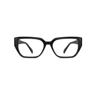 Monture de lunettes carrée en acétate à monture complète pour femmes, couleurs transparentes dégradées, charnière à ressort