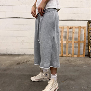 Hot Selling Summer <b>3</b>/<b>4</b> <b>shorts</b> Summer Acid Wash oversized long sweat <b>shorts</b> For Men - Product Image 3