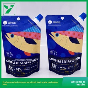 Sacchetto Doypack Autoportante con Beccuccio per Succhi, in PE per Alimenti, Resistente alle Alte Temperature, per Carne/Pasta di Pesce con Design a Flusso Continuo - Product Image 2