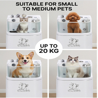 Baignoire Spa pour Animaux DPbathe en Acrylique avec Port d'Accès, Bain au Lait Ozone, Lumières Colorées, Station de Toilettage pour Chiens et Chats