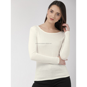 CAMISETA DE JERSEY DE ALGODÓN BLANCO MUJER BACK KNOT. CAMISETAS DE BUSCA CALIENTE DE DISEÑO DE CLASE PARA SEÑORAS CON TELA TRANSPIRABLE PERSONALIZADA - Product Image 2
