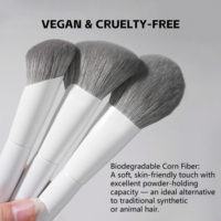 Pinceau de maquillage blanc de qualité supérieure pour collection de marques cosmétiques de luxe, service de production OEM ODM avec emballage personnalisé