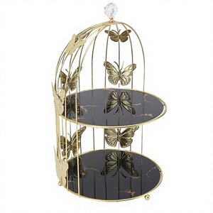 Golden <b>Square</b> Iron Eco-Friendly Storage <b>Baskets</b> Modern Design Multi-Purpose Use for Baking Desserts & Parties - Product Image 4