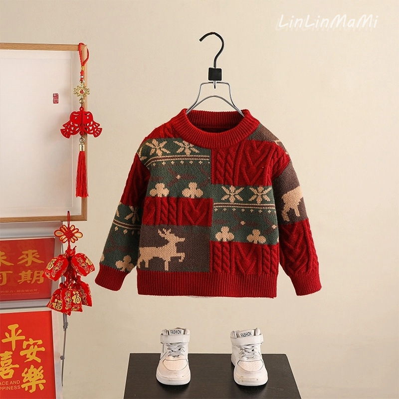 647-new year knitted sweater
