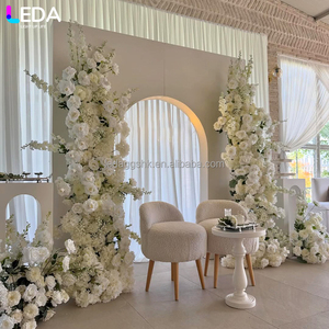 LEDA Custom Led Events Stage Backdrop <b>White</b> Large Square Hanging Flower <b>Acrylic</b> Backdrop for Wedding - Product Image 2