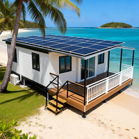 Maison conteneur extensible de 40 pieds, système d'énergie solaire hors réseau, hôtel de glamping, villa préfabriquée de luxe, prête à l'emploi CE