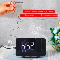Digitale Led Fm Radio Tijd Projectie Wekker Met Telefoon Opladen Poort