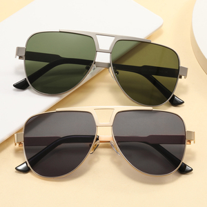 Superhot Eyewear 24461 2025 Lunettes de soleil à monture en métal pour hommes, verres dégradés UV400, <span class=keywords><strong>design</strong></span> carré sans monture pour vêtements d'extérieur - Product Image 4
