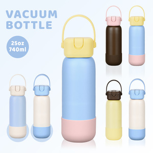 Bouteille d'eau de luxe 2026 en acier inoxydable de 25 oz, vente en gros, logo personnalisé, gourde isotherme sous vide, bouteille de sport avec poignée - Product Image 1