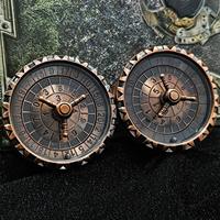 Accessoire de jeu de société en cuivre or ancien Sprial Spinning Roulette métal alliage de zinc DnD dés avec emballage en boîte