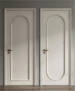 <span class=keywords><strong>Porte</strong></span> <span class=keywords><strong>en</strong></span> bois peinte haut de gamme avec <span class=keywords><strong>verre</strong></span> trempé, design moderne style ferme, <span class=keywords><strong>isolation</strong></span> phonique pour appartement, villa, atelier, usage intérieur - Product Image 3