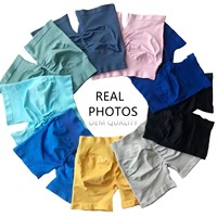 Shorts de sport athlétiques personnalisés à taille haute en nylon à séchage rapide pour le fitness, le yoga et le cyclisme
