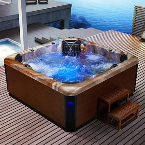USA Luxury Acrylic Balboa Outdoor Spa Hot Tub with Whirlpool Jets Modern Freestanding Design for Bathtub Hotel Application