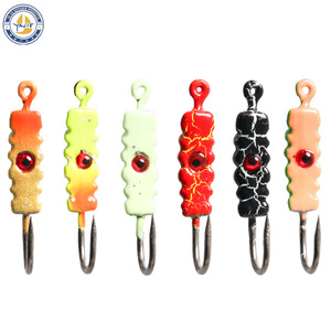 Señuelo de pesca en hielo con cabeza de jig mini, tipo pupa de gusano de seda, biónico, de cebo blando, para pesca transfronteriza en agua dulce, lagos, estanques y exteriores - Product Image 2