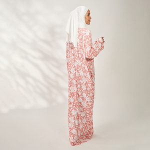 2024 vente chaude musulman imprimé rayonne prière Rode ajouter 2 poches femmes une pièce caftan - Product Image 4