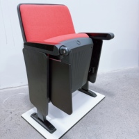 HOZE HS-1203C-2 Chaise de théâtre moderne, pliable, en alliage d'aluminium, durable, écologique, ergonomique, confortable, avec pieds en acier