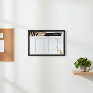 Lavagna Planner da Parete Colorata e Stampata, con Cornice in Resina PET e MDF, Magnetica e Riutilizzabile <span class=keywords><strong>per</strong></span> l'Agenda di Casa e <span class=keywords><strong>Ufficio</strong></span> - Product Image 1