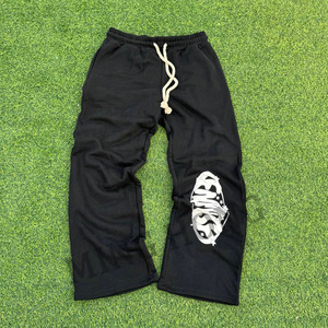 Pantalon de survêtement bouffant personnalisé de couleur unie avec ceinture à cordon de serrage épais - Product Image 1