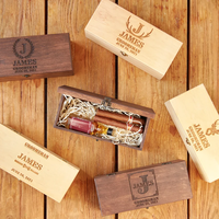 Boîte d'emballage en bois rectangulaire personnalisée avec logo OEM, couleur personnalisée, pour flacons de parfum, cigares, whisky, coffret cadeau pour homme