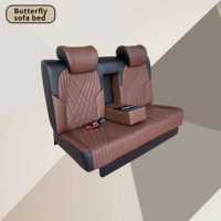 Siège de voiture inclinable électrique de luxe VIP personnalisé canapé-lit en cuir pour Toyota Coaster Hiace Alphard MPV Van