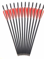 Flèche à arc croisé en Fiber de verre, 10/16 /17/18/ 20 / 22 pouces, noir