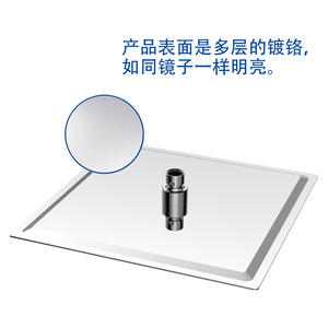 Cabezal de Ducha Cuadrado de Acero Inoxidable con Efecto Lluvia y Cascada, Cromado, para Baño y Hotel - Product Image 4