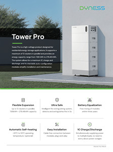Batería de Litio de Alto Voltaje Dyness Tower Pro TP7 TP11 TP15 TP23 LiFePO4, IP55, 7.68KWH, 11.52KWH, 15.36KWH, 19.2KWH, 23.04KWH - Product Image 3