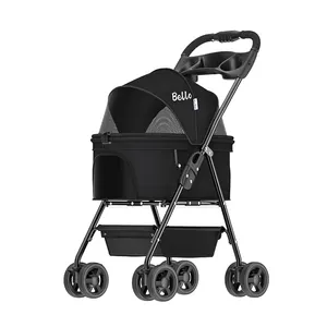 Beste Walk Opvouwbare Reisdrager 4 Wielen Gemakkelijk Met Één Hand Vouwen Luxe Kinderwagen En Drager Voor Honden