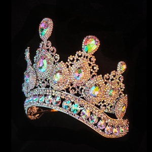 Corona all'ingrosso del concorso corona curva della regina della Tiara della banda regolabile - Product Image 3