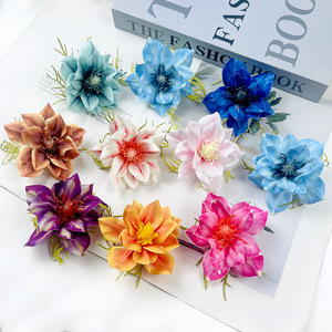 Bouquet de fleurs artificielles en soie, magnolia, diamètre 8 cm, accessoires de décoration pour mariage et maison - Product Image 1