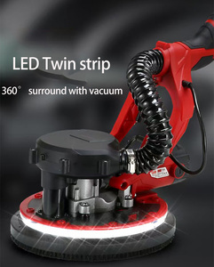 Lijadora eléctrica para paneles de yeso de 1390W y 225MM con accesorio de vacío Colector de polvo 5 velocidades variables con mango extensible y luz LED - Product Image 4