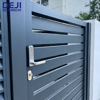 Portail piétonnier moderne en aluminium sur mesure pour allée de jardin de villa, résistant à la rouille, thermolaqué, portail d'entrée, directement de l'usine OEM