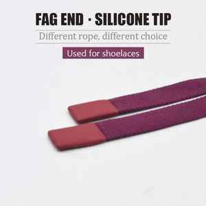 Cordon de serrage plat en polyester avec embout en plastique silicone pour vêtements personnalisés, pantalons de survêtement, pantalons, sweat-shirts - Product Image 3