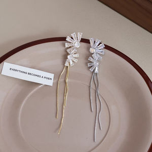 أقراط نسائية متدلية بتصميم فراشة مع شراشيب، تصميم جديد أنيق وجذاب، إكسسوار مجوهرات عالي الجودة للاستخدام اليومي - Product Image 6