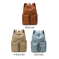 Sac à dos/sac à dos léger en nylon haute densité, résistant à l'eau, avec fermeture éclair, poche pour iPad 13 pouces, petite capacité, personnalisable