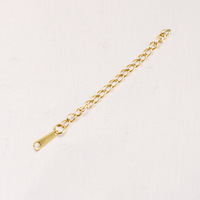 Chaîne d'extension en acier inoxydable doré de 6,5 cm avec fermoirs mousquetons pour la fabrication de bijoux DIY, bracelets et colliers