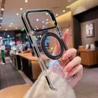 Coque transparente antichoc avec support magnétique et chargement sans fil pour iPhone 18/17 Pro Max
