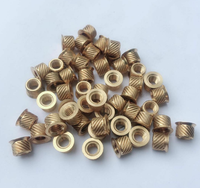 Insert fileté moleté en laiton 1/4-20 pour composants d'impression 3D en plastique injecté, installation par ultrasons