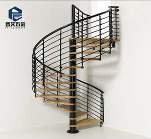 Escalera <span class=keywords><strong>de</strong></span> Caracol Moderna <span class=keywords><strong>para</strong></span> Exteriores <span class=keywords><strong>de</strong></span> <span class=keywords><strong>Hierro</strong></span> <span class=keywords><strong>y</strong></span> <span class=keywords><strong>Madera</strong></span>, Prefabricada, <span class=keywords><strong>de</strong></span> Acero Suave, Escalera Flotante con Barandilla <span class=keywords><strong>de</strong></span> Acero Inoxidable, Garantía <span class=keywords><strong>de</strong></span> por Vida - Product Image 1